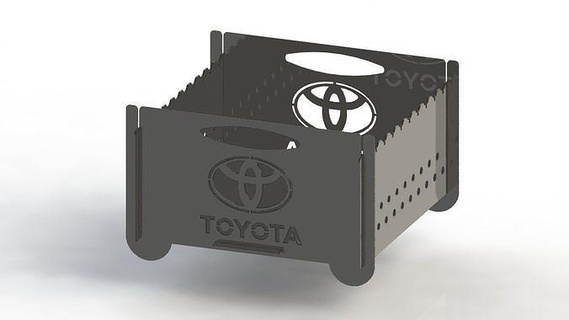 grade Toyota logotipo 300x300 laser cortar negócio tecnologia portátil homem corte ilustração metal acampamento fogo Conheçer casa 3d print model - Mito3D