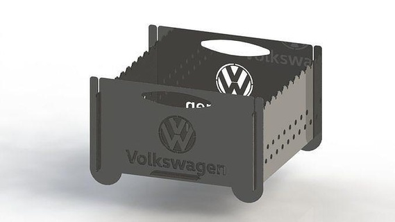 grade Volkswagen logotipo 300x300 laser cortar negócio tecnologia portátil homem corte ilustração metal acampamento fogo Conheçer casa 3d print model - Mito3D