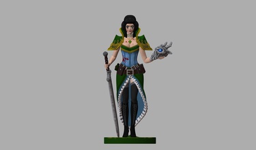 grim dawn girl character figurine games toys statue 3d print model - Mito3D