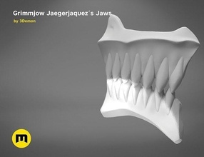 grimmjow jaegerjaquez jaws mask anime cosplay bleach accessories prop wearable jaw teeth cheek games toys 3d print model - Mito3D