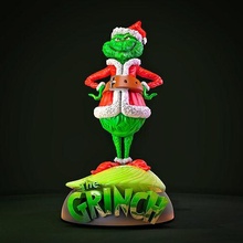 grinch christmas grinch traditional sculpture movie art sculptures 3d print model - Mito3D