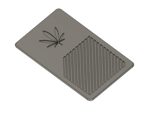 broyeur carte cannabis 420 compact svelte facile minimal easytoprint petit loisir diy 3d print model - Mito3D