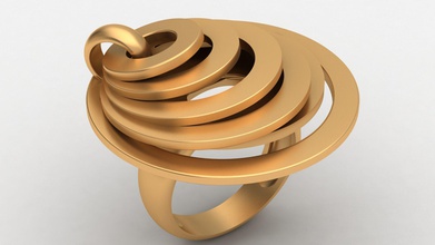 grisogono Zigeuner-gold-ring Schmuck gold diamond genial ring Ohrring Zigeuner Marke Replikat Mode Frau Mensch Hochzeit engagement bedruckbar ist design finger Ringe 3d print model - Mito3D