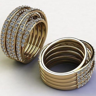 grisogono ring bvlgari earrings kolco sergi dlya pechati 3dmodel printable sterling fashion silver engagem platinum jewellery engagement jewel jewelry rings 3d print model - Mito3D