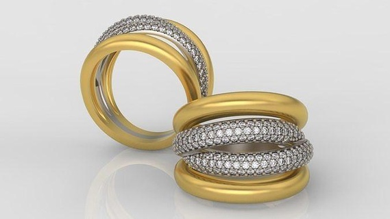 grisogono squillare 3d Stampa modello c26 gioielleria anelli oro diamante gioiello nozze Fidanzamento moda stampabile degrisogono allegra abbigliamento Uniti d'America Canada 3d print model - Mito3D