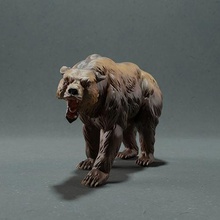 grizzly bear animal mammal brown wildlife creature realistic american sculpture figurine figure miniature nature animals art sculptures 3d print model - Mito3D
