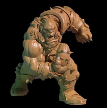 gromnor troll orc warhammer bloodbowl warcraft 35mm boardgame 3dprint games fantasy toys board miniature miniatures figurines noai 3d print model - Mito3D