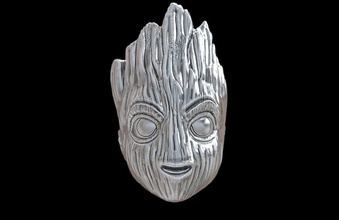 groot ring guardians galaxy jewelry marvel comics children silver gold am kids rings 3d print model - Mito3D