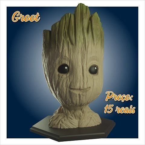 Groot vazo tencere bitki dekor iç ev 3D print model - Mito3D
