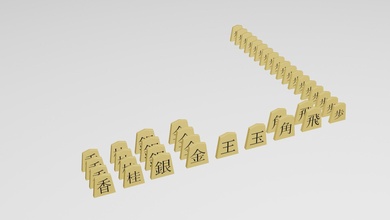 scanalato shogi pezzi gioco giapponese giappone scacchi pezzo strategia tavola 3d stampa giochi giocattoli cavaliere re torre pedone vescovo 3d print model - Mito3D