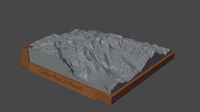 grand Priel Montagne paysage volcan terrain environnement nature photogrammétrie élévation dem science 3d print model - Mito3D