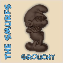 grouchy smurf - mold molds moldmaking chocolate cake biscuit soap candle toy printable smurfs molding kids children comic 3dprint cartoon handmade hobby diy 3d print model - Mito3D