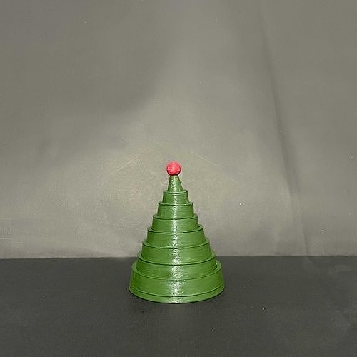 creciente Navidad árbol decoración pino Papa Noel juguete pelota Arte 3D print model - Mito3D