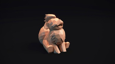 growlithe - stylized pokemon lowpoly art fukano anime figurine abstract geometric table tree house printable statue 3d cartoon cute japan character popular dog sculptures 3d print model - Mito3D