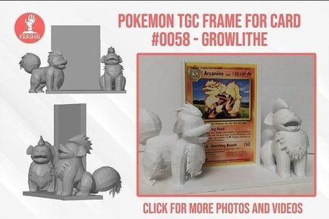 grogner Pokémon tcg Cadre carte forprint art tcgframe frameforcard jeu cartes collectionner 3d print model - Mito3D