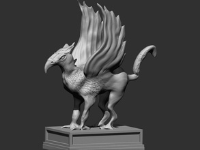 gryphon art animal sculpture lion gargoyle lioness creature mythical creatures myth monster magical sculptures 3d print model - Mito3D