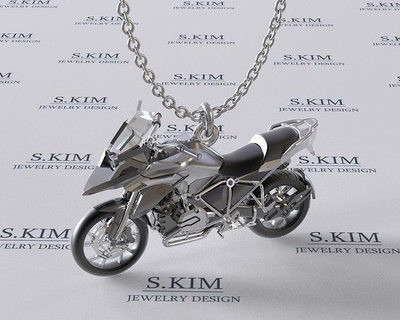 gs 1200 gs1200 imprimível 3d modelo Projeto cnc moagem anel brinco jóia ouro prata pingente joalheria moto bicicleta pingentes 3d print model - Mito3D