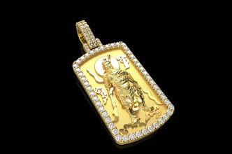 guan gong pingente de diamante jóias ouro casamento o engajamento jóia prata anel da forma brilhantes branco moda beleza brillant ruby safira colar diamant pingentes 3d print model - Mito3D