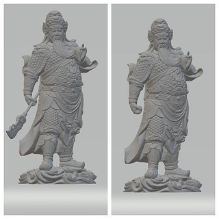 guan yu sculpture statue meditation buddhism printable deity god religion zbrush 3d abstract art scripts modelling miniatures figurines dynasty warriors sculptures 3d print model - Mito3D