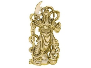 guan yu pendentif 834 bijoux mode accessoires or diamant homme hommes femme femmes unisexe conception pendentifs 3d print model - Mito3D