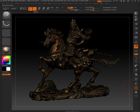 guangong statua of cinese guerriero on cavallo quancong scultura cina arte sculture 3d print model - Mito3D