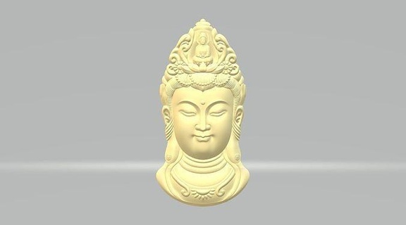 guanyin bodhisattva pingente Maitreya Buda Deus divindade oriental alívio estátua escultura jóia joalheria decoração enfeite colar esculturas arte pingentes 3d print model - Mito3D