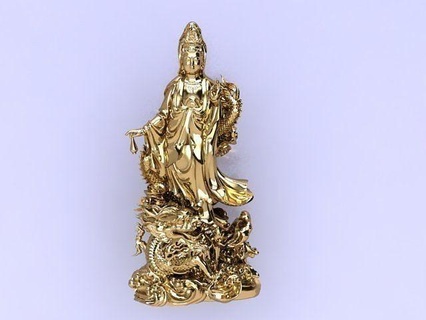 guanyin buddha Cina Inserisci supporto modello phatquan phatba scultura design gioielleria sculture Drago alghe concordare diamante ringdragon braccialetto gioiello headdragon arte 3d print model - Mito3D