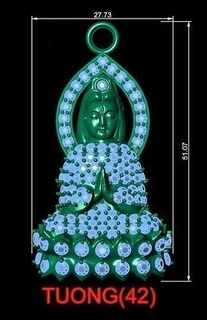 guanyin Bouddha statue art bodhisattva bijoux religion pendentif pendentifs ancien culture religiou spiritualité Oriental 3d print model - Mito3D