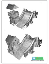 guardhouse bridge - 3d print model games-toys wargame architecture building warhammer boltaction fow historical house games toys board 3d print model - Mito3D