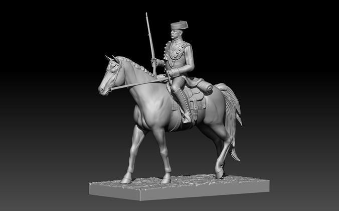 guardia civil 1911 caballo estafa rifle caballería policía valioso militar ejercito ecuestre soldado Arte esculturas 3D print model - Mito3D