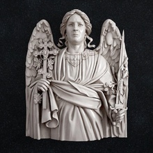 guardian angel arhangel michael cupid statue sculpture religion god art sculptures jewelry pendant gold ring 3d print model - Mito3D