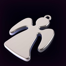 guardian angel pendant keychain jewelry ange porte cle pendants 3d print model - Mito3D