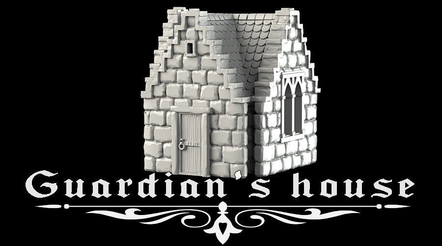 guardian house games-toys fantasy miniature stone cemetery wath watch gothic scenario scenic notre dame sell sale horror rpg role playng dungeon games toys game accessories 3D print model - Mito3D