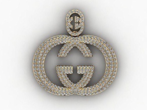 guccci pendant diamond p29 mat day pendants gold fashion silver matday trangsuc kimcuong vangbac jewelry 3d print model - Mito3D