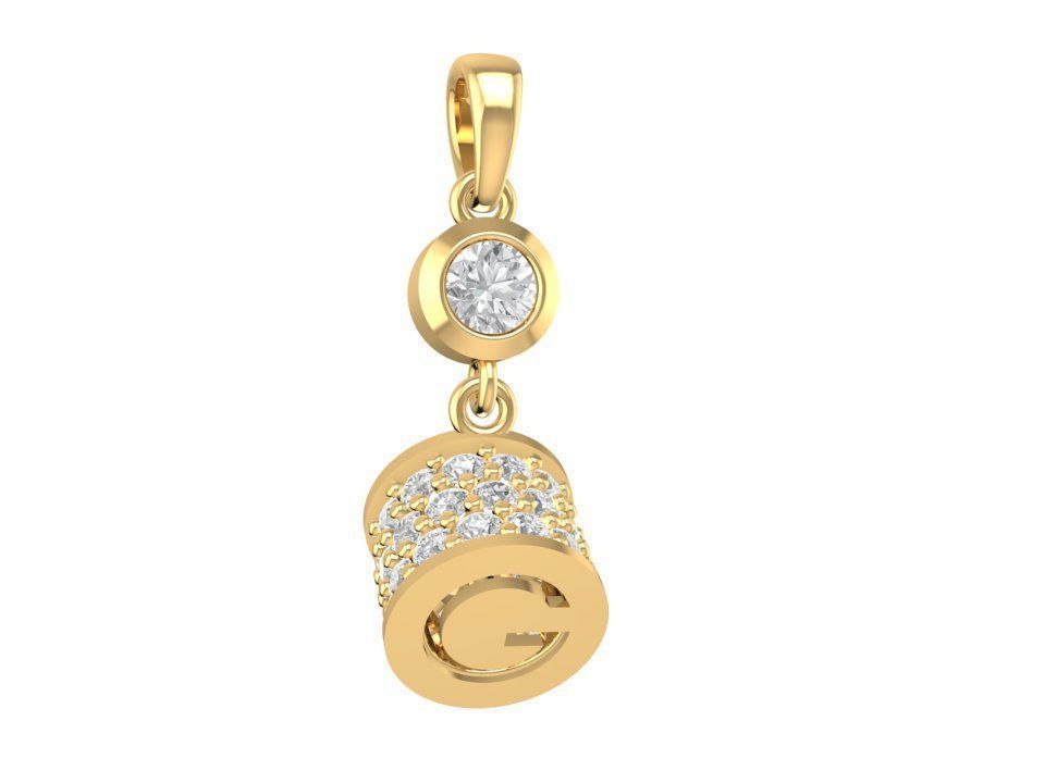 gucci charm pendant women 1434 jewelry fashion accessories gold diamond man men woman unisex design pendants 3D print model - Mito3D