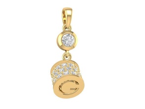 gucci charm pendant women 1434 jewelry fashion accessories gold diamond man men woman unisex design pendants 3d print model - Mito3D