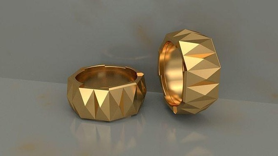 Gucci Verknüpfung Liebe besetzt Ring Schmuck Silber Gold Italien Mode Schönheit Ringe 3d print model - Mito3D