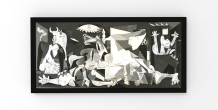 gerilla boyama by pablo picasso 3d baskı sanat sanatçı müze sanat eseri ressam heykeltıraş michelangelo vinci boyalı doku renk tutku warhol yazdırılabilir soyutlama taramalar kopyalar 3d print model - Mito3D