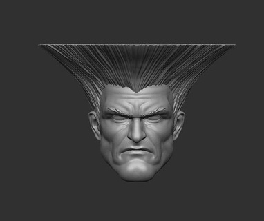 guile - headsculpt action figures 3d print model toy toys printable figure games character game 3dprint 3d print model - Mito3D