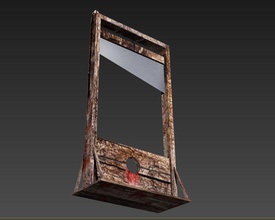guillotine hanging mirror blood giljotin globator execution torturas games toys game accessories 3d print model - Mito3D