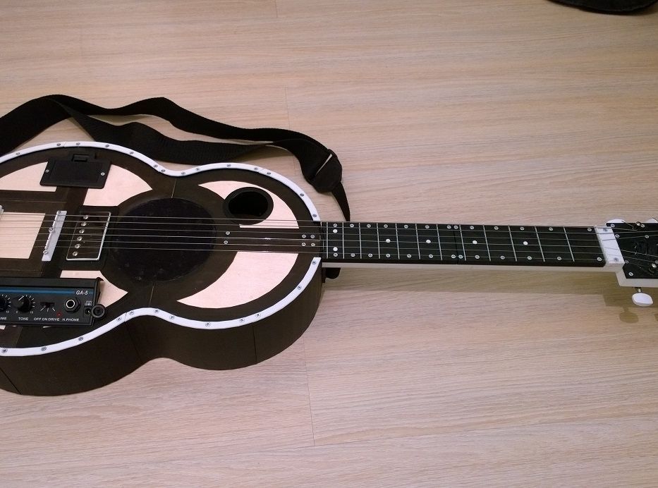 violão lego acústico passatempo música musical instrumentos história desafio faça ferramentas mão 3D print model - Mito3D