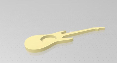 la guitarra de reloj base madera instrumento art creatividad musical negocios idea casa decoración 3d print model - Mito3D