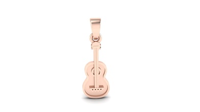 guitare pendentif bijoux modèle pandora style charme production prêt goujat bijou musical musicien art or argent sterling instrument imprimable pendentifs 3d print model - Mito3D