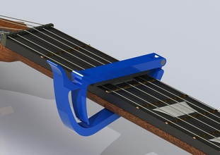 chitarra plastica capo makerschallenge gadgetchallenge strumenti strumento gibson stringhe musica corda stratocaster parafango passatempo fai mano utensili 3d print model - Mito3D