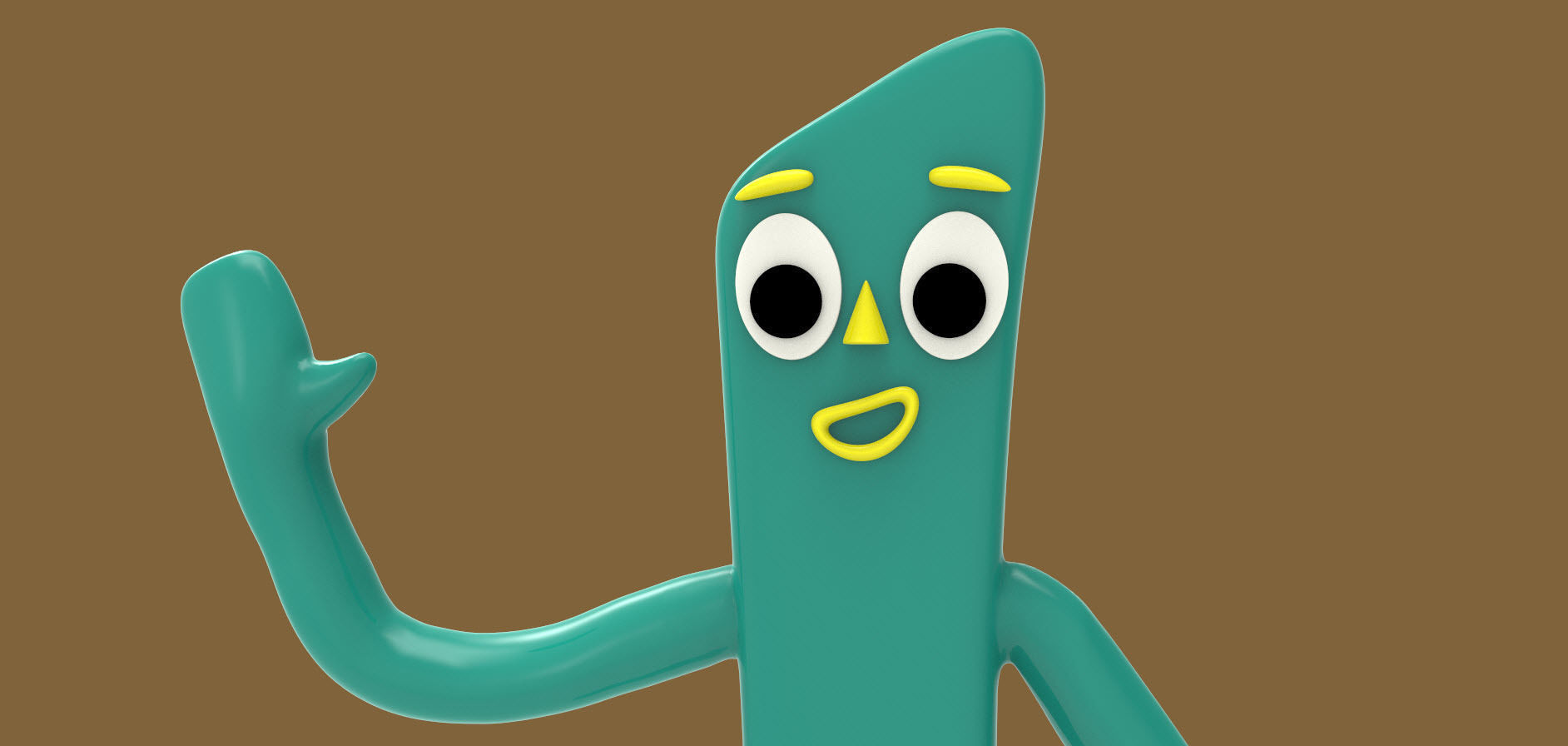 gumby de impressão 3d a arte argila televisão dos desenhos animados 3dprint esculturas 3D print model - Mito3D