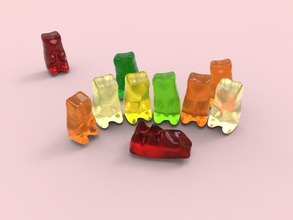 gummy bear dae a arte urso teddy cores da outros 3d print model - Mito3D