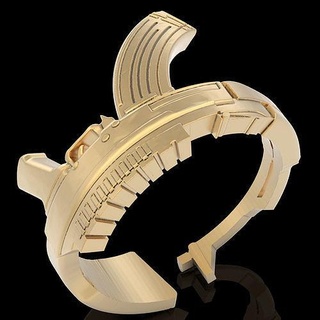 gun ak47 ring gold printable jewelry 3d model pendant silver army ak 47 kalashnikov bullet weapon military design zbrush trend fashion rings 3d print model - Mito3D