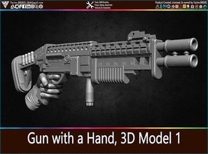arma fogo mão 01 3d modelo militares guerra exército rifle pistola assalto armamento máquina lidar tratamento atirador elite munição jogos combate 3d print model - Mito3D