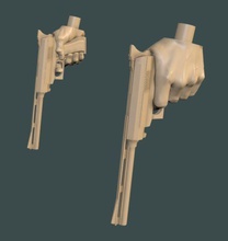 gun hands - left right art 3dprint sculptures 3d print model - Mito3D
