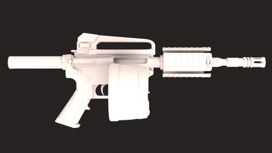 arma fogo xm16e1 jogos patriota impressão bala segurança força defesa guerra brinquedos acessórios 3d print model - Mito3D